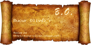 Bucur Olivér névjegykártya